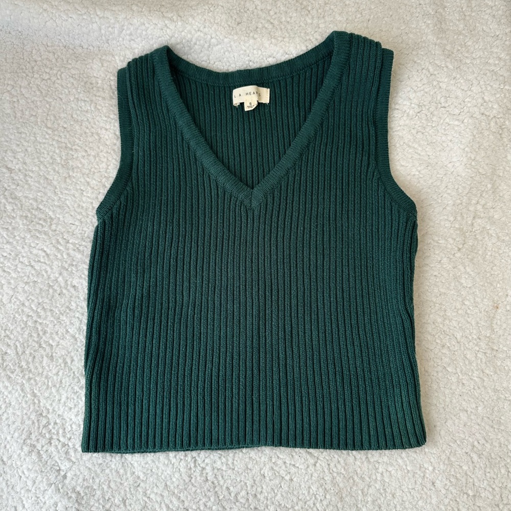 LA Hearts ribbed sweater vest